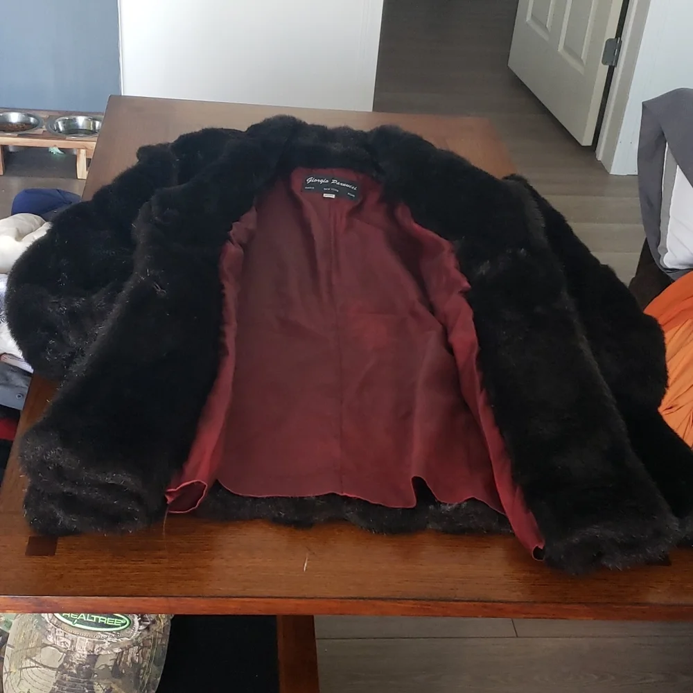 vintage Giorgio Parnucci faux fur coat sz 2x Made in USA - Picture 4 of 11